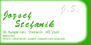 jozsef stefanik business card